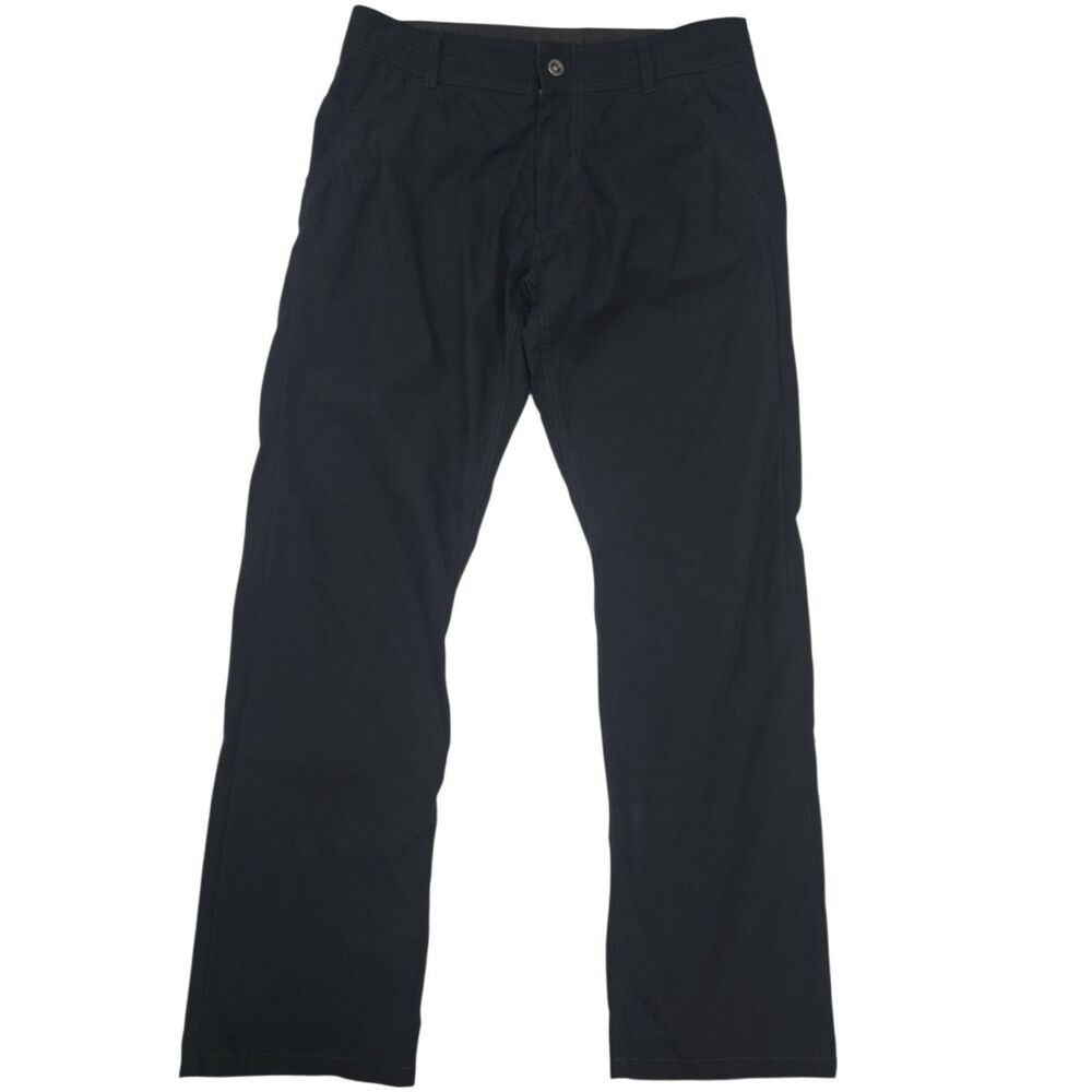 Kuhl Slax Pants Mens 35x32 Black Klassik Fit Stretch Hiking Chino Outdoor Hiking